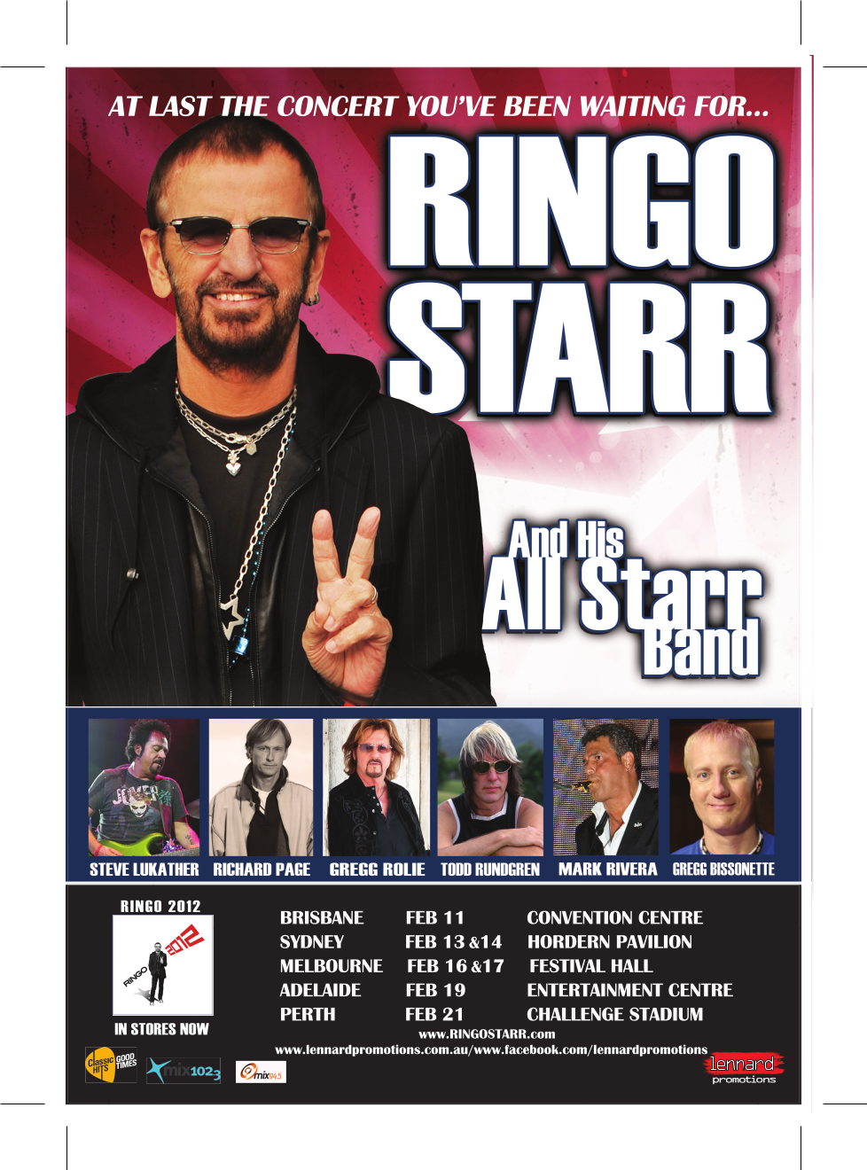 Ringo Starr and his All Starr Band Lennard Promotions